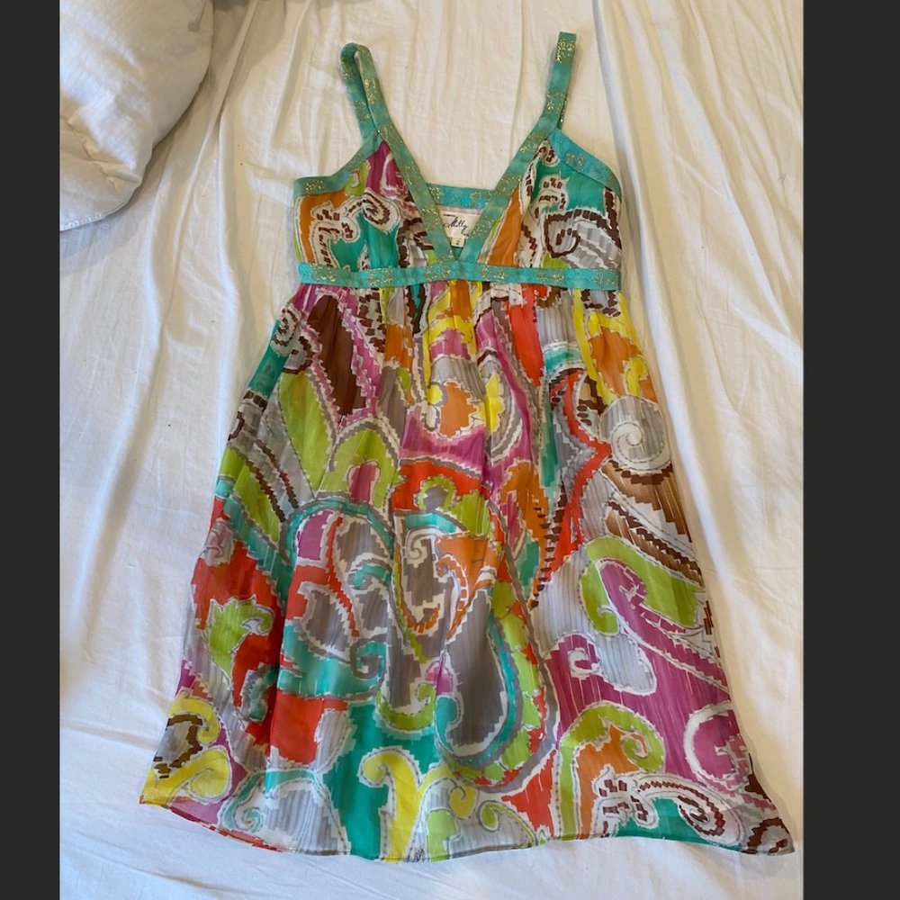 Milly MultiColor Mini Dress Size 2
